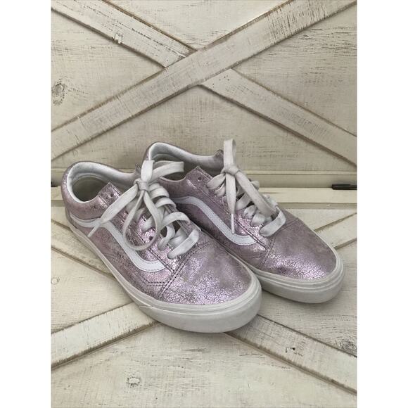 Vans Old Skool Metallic Skate Shoes ROSE GOLD/BLANC DE BLANC Women Size 8 - Picture 3 of 12